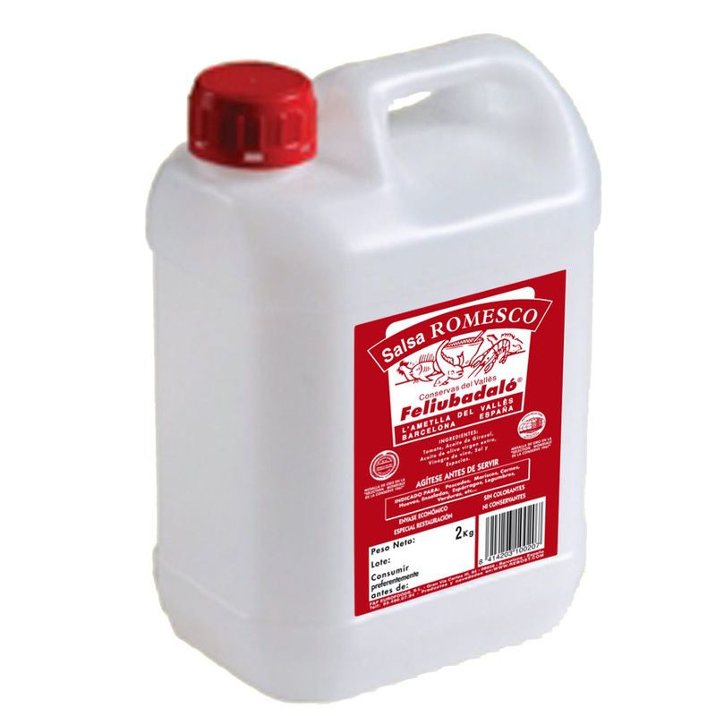 SALSA ROMESCO LÍQUIDA (SIN FRUTOS SECOS) GARRAFA 3/2lt.